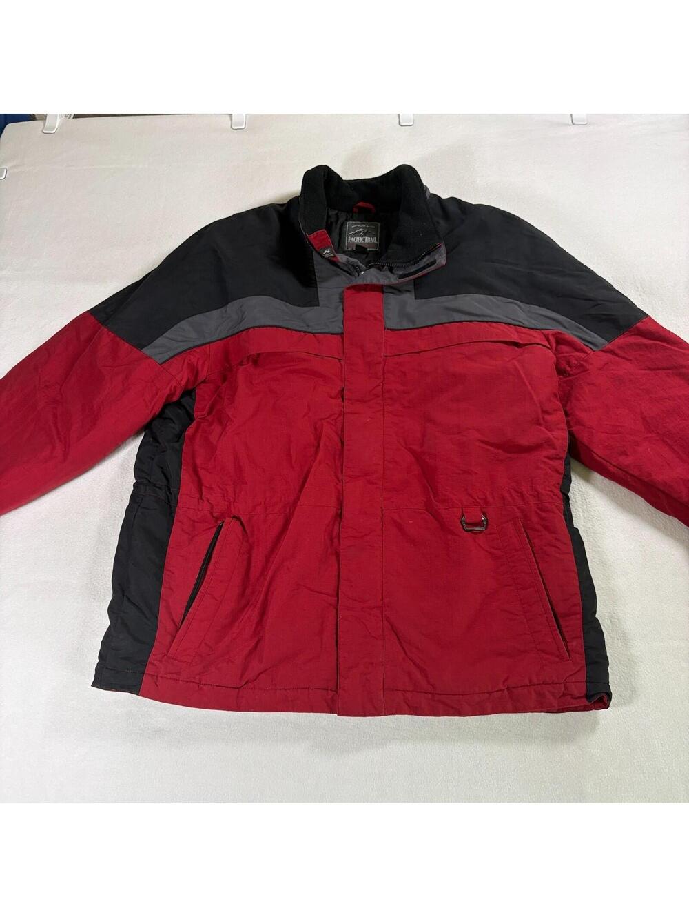 Pacific Trail Jacket Men XL Red Black Winter Coat Outdoor Full Zip Insulated